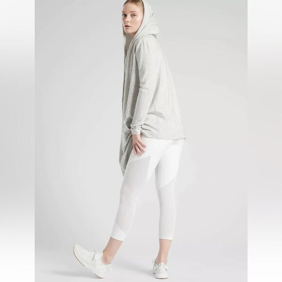 ATHLETA Vista Wrap Open Hooded Cardigan Sweatshirt Women’s S Athleisure Travel - Picture 7 of 13